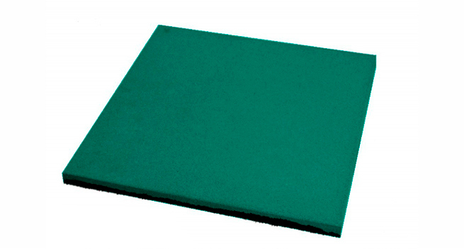 Резиновая плитка, толщиной 12 мм, зеленая