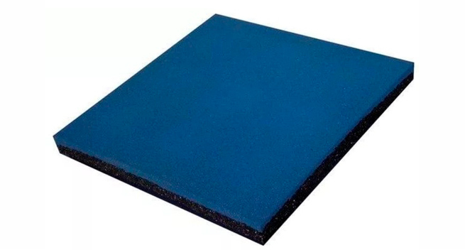 Резиновая плитка, толщиной 12 мм синяя
