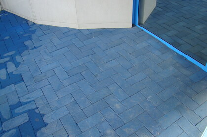 Резиновая брусчатка "Кирпич" синий